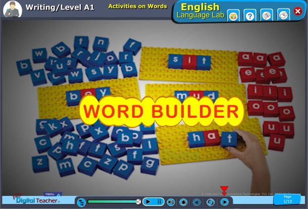 English language lab practical writing level a1 word builder activity to create a story and tell to your friends by looking at the provided picture